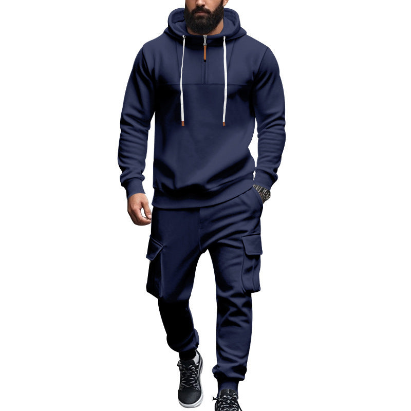 Herren Sportanzug Jogging Modern Reißverschluss Taschen