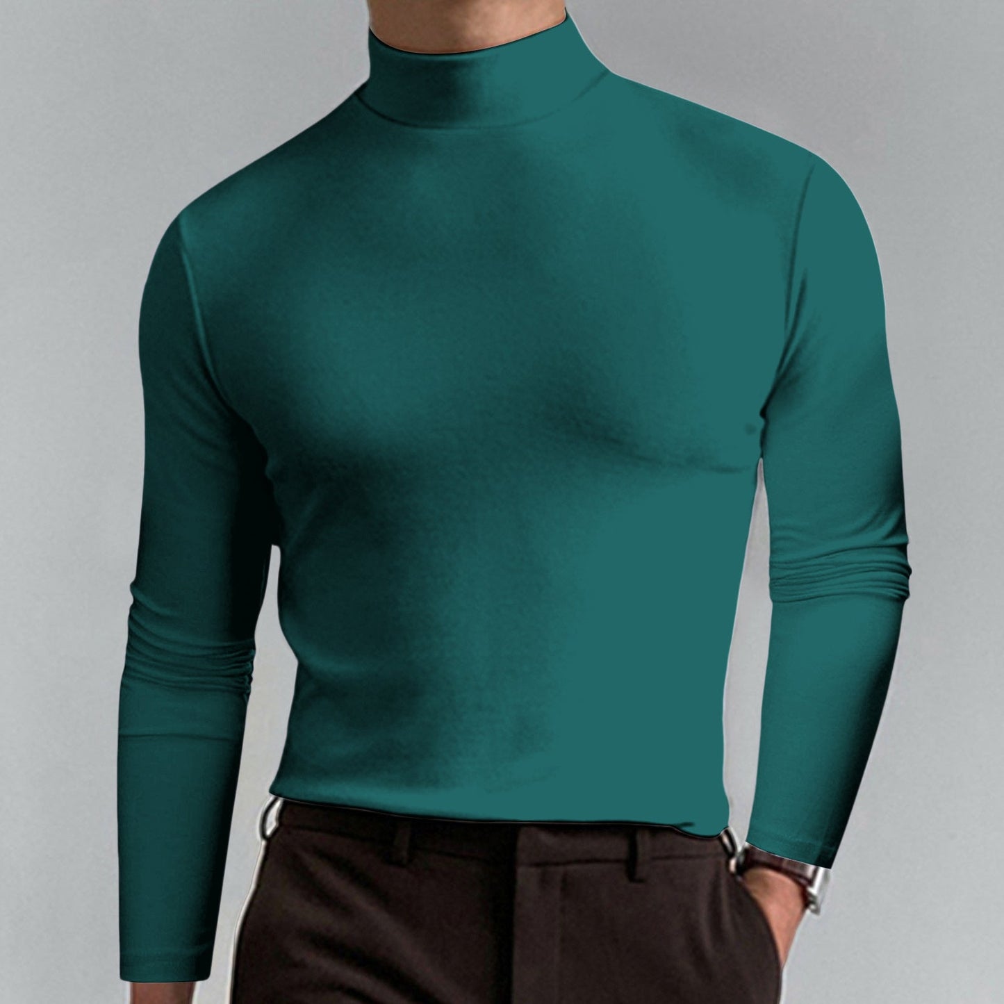 Herren Rollkragenpullover Fein Baumwolle Elegantes Design
