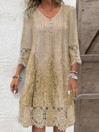 Sommerkleid Damen Leicht Spitze Elegant