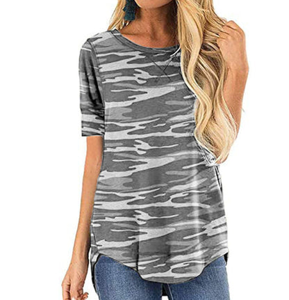 Damen Tierprint T-Shirt Trendy Sommerkleidung