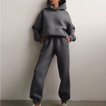 Damen Oversize Hoodie Set Lässig Elegant