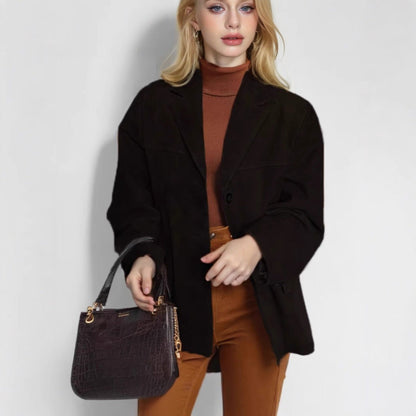 Damen Wildlederjacke Trendy Style