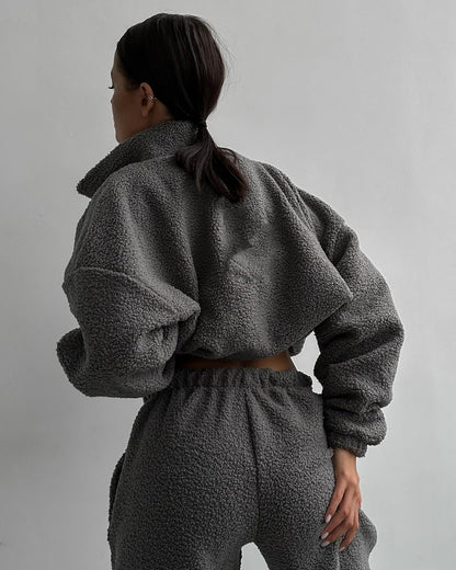 Damen Jogginganzug Set Kapuze Elastisch Gemütlich