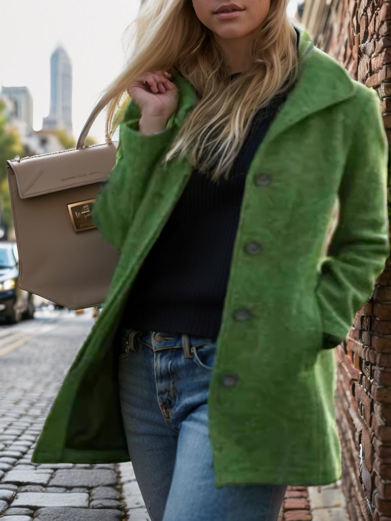 Damen Trendmantel Elegant Oversized