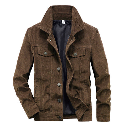 Herren Cordjacke Modern Grüne Corduroy