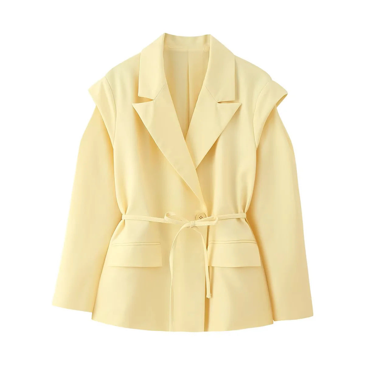 Damen Oversized BlazerJacke Elegant mit Gürtel