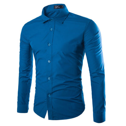 Herren Hemd Elegant Langarm Modern