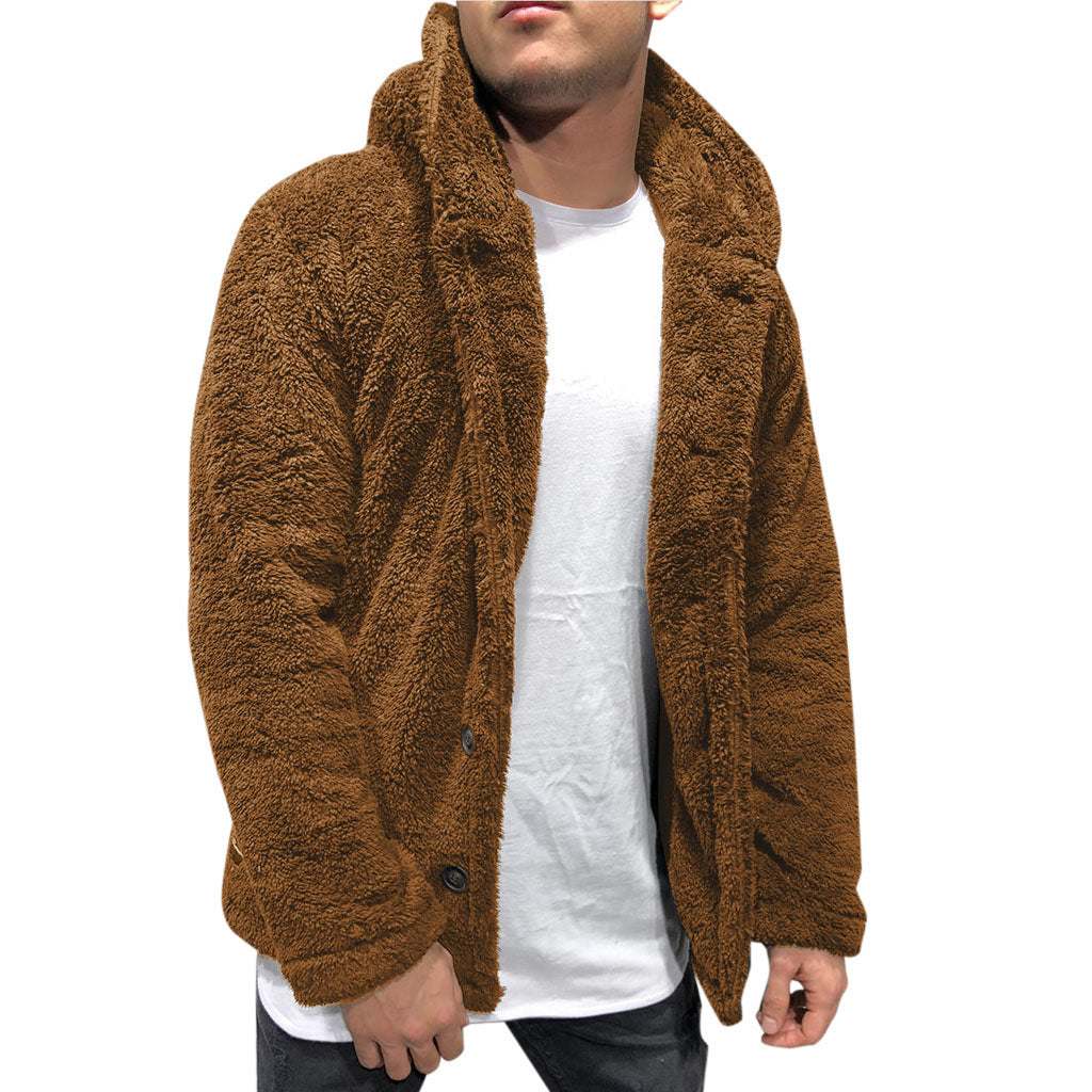 Plüschfleece-Jacke Kapuze Weich