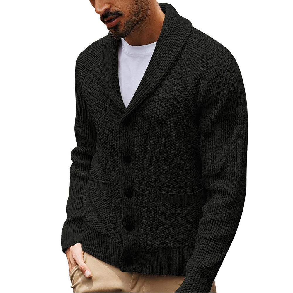 Herren Strickjacke Schalkragen Modern Stylish