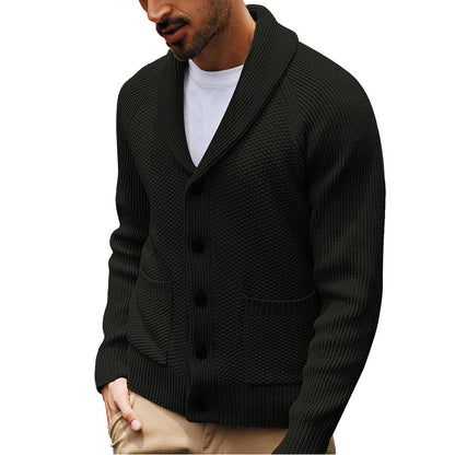 Herren Strickjacke Schalkragen Modern Stylish