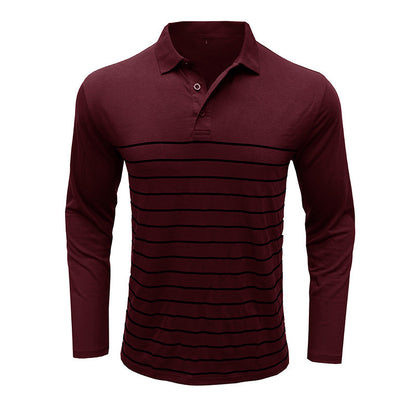 Elegante Pique Pullover Slim Fit Streifen Design