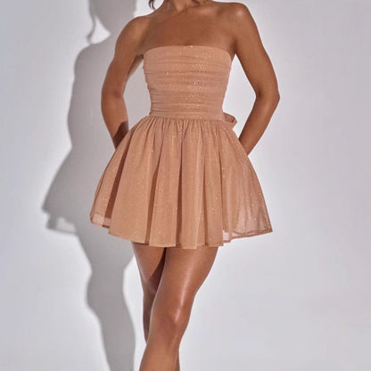 Damen Partykleid Elegant Schimmernde Details