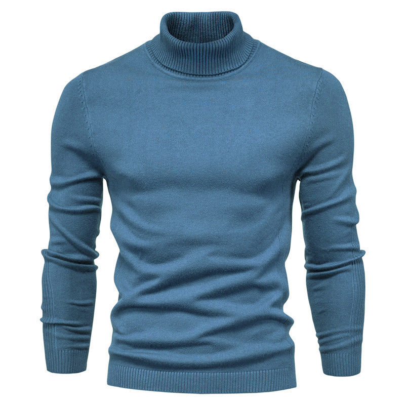 Herren Pullover Hochkragen Feinripp Optimaler Style