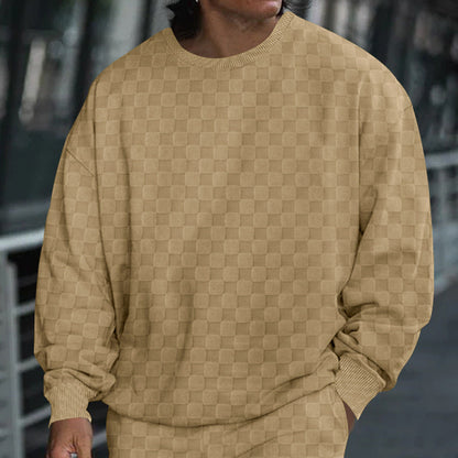 Herren Oversize Pullover Bequem Großzügig Strukturiert
