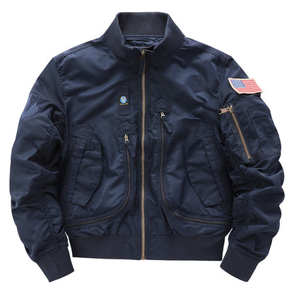 Herren Bomberjacke Isoliert Modern Praktisch