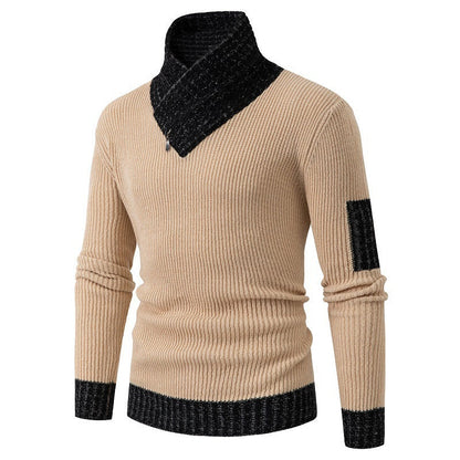 Herren Pullover Asymmetrisch Struktur Design