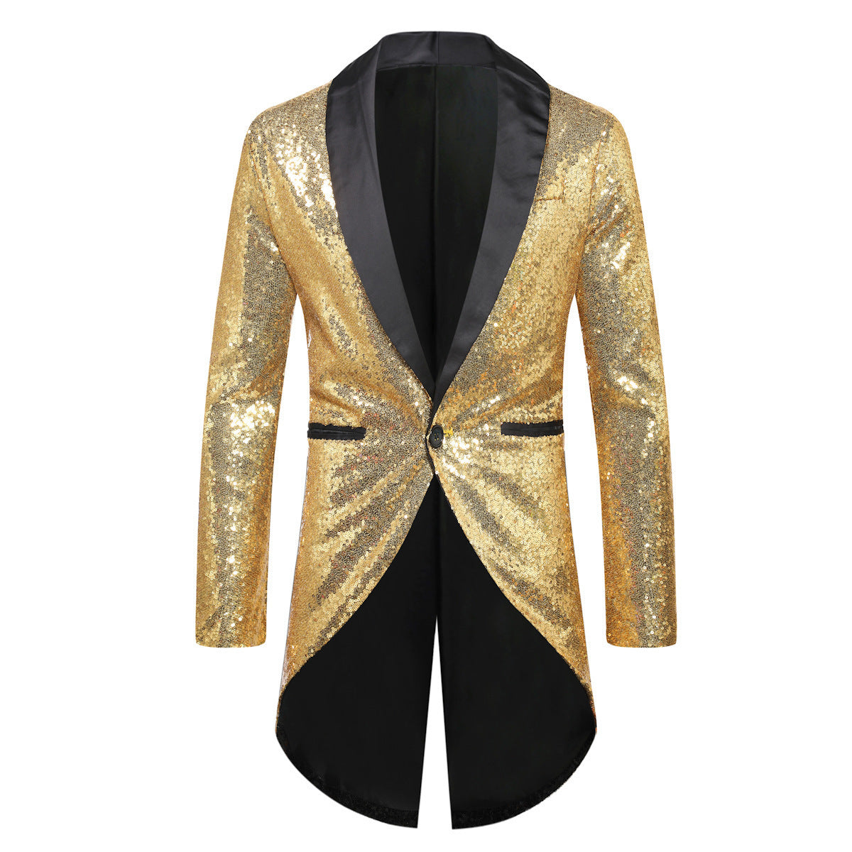 Herren Anzugblazer Glitzer Effekt Elegant Schalkragen