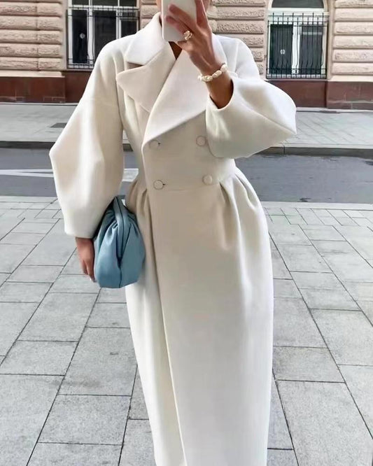 Damen Wintermantel Doppelreihig Elegant - IdealeKleiden