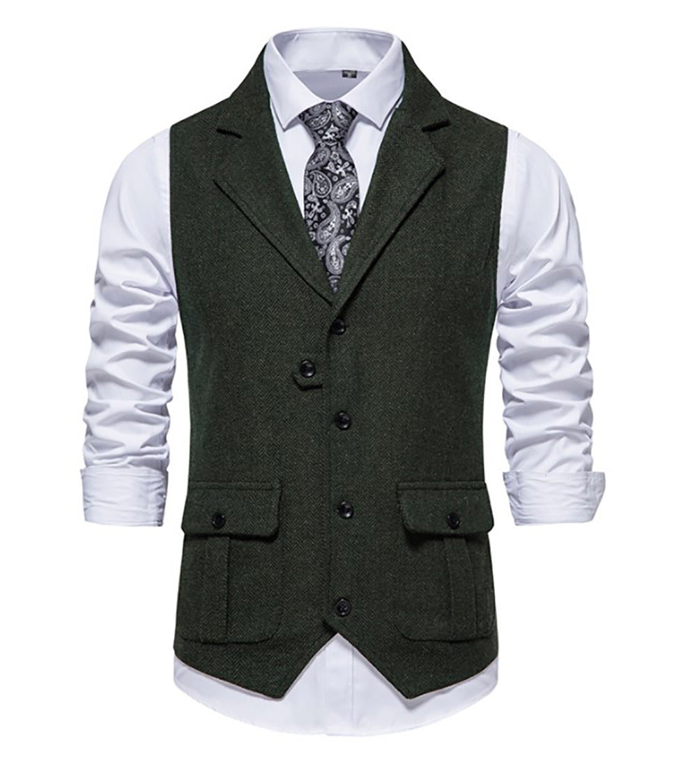 Herren Weste Klassisch Hahnentrittmuster Elegantes Design