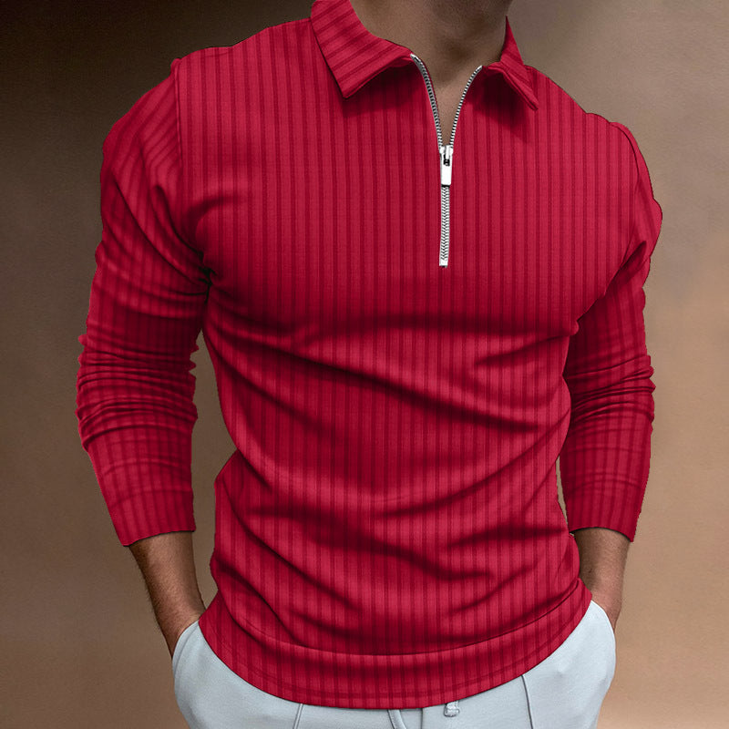 Herren Poloshirt Modern Reißverschluss Style