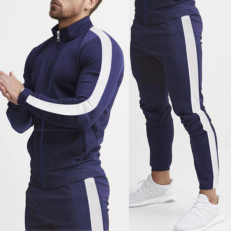 Herren Trainingsanzug Sportlich Streifen Design - IdealeKleiden