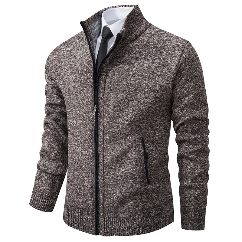 Herren Sportjacke Stehkragen Reißverschluss Modern