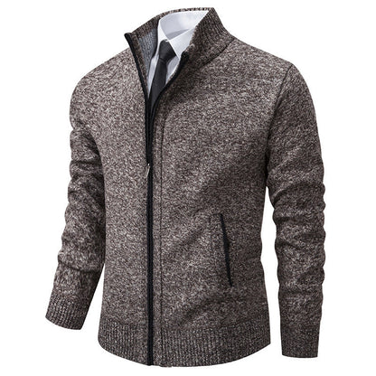 Herren Sportjacke Stehkragen Reißverschluss Modern