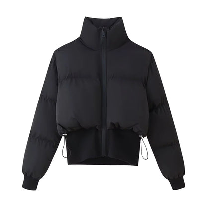 Damen Cropped Daunenjacke Modisch Warm Isoliert