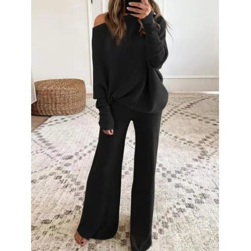 Damen Lounge-Set Weich Off-Shoulder Komfort