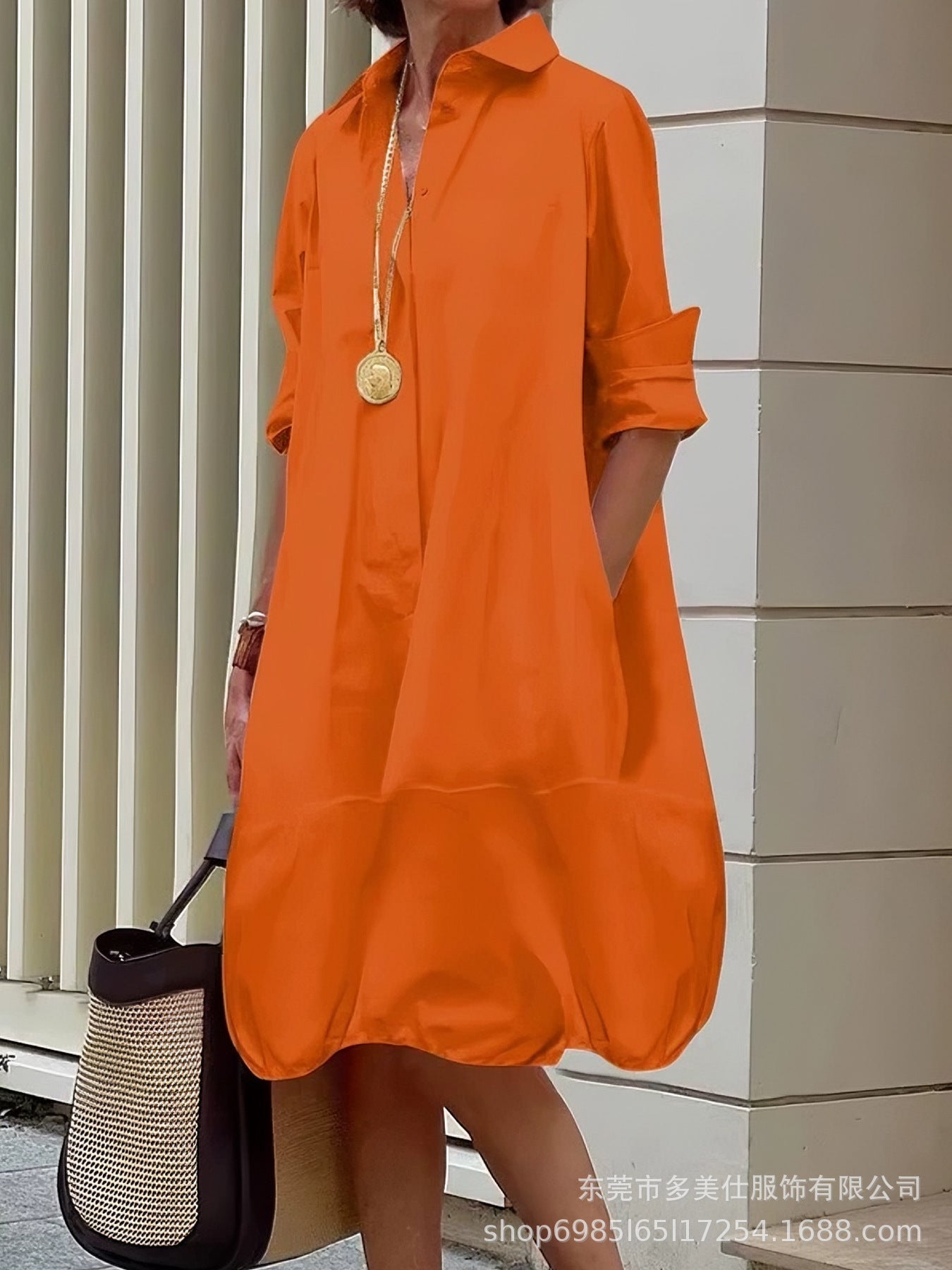 Damen Sommerkleid Leicht Mit Taschen