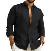Herren Leinenhemd Sommer Bequem Elegant