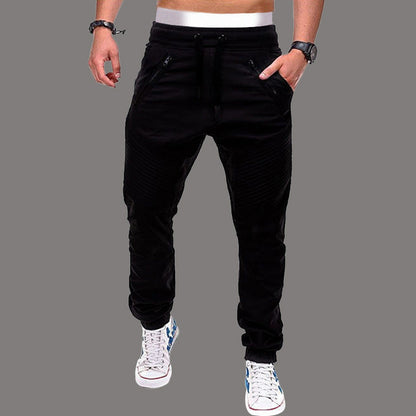 Herren Jogginghose Sportlich Elastisch Mit Reißverschlusstaschen