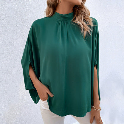 Damen Tunika Chiffon Elegant Weit Ärmel