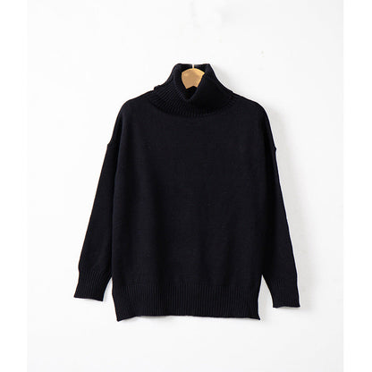 Damen Pullover Bequem Rollkragen Modern