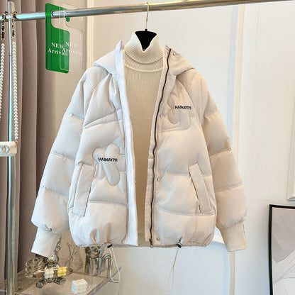 Damen Kurzjacke Daunen Kapuze Winterjacke Praktisch