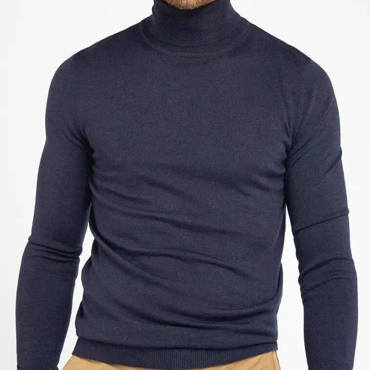 Slim Fit Rollkragenpullover Weich Atmungsaktiv