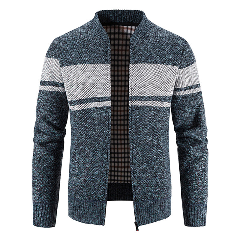 Herren Strickjacke Modern Struktur Optik