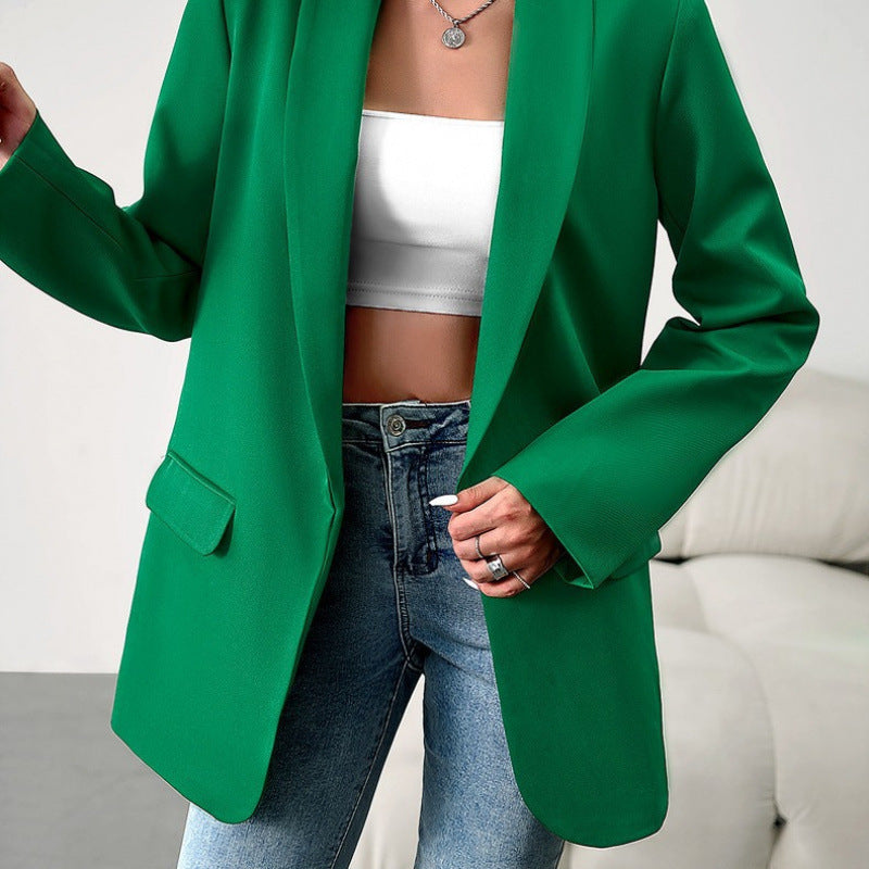 Damen Blazer Figurbetont Elegant Lang