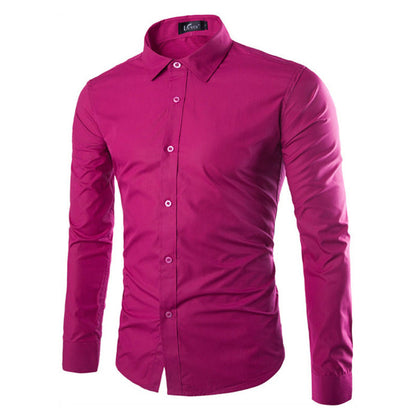 Herren Hemd Elegant Langarm Modern