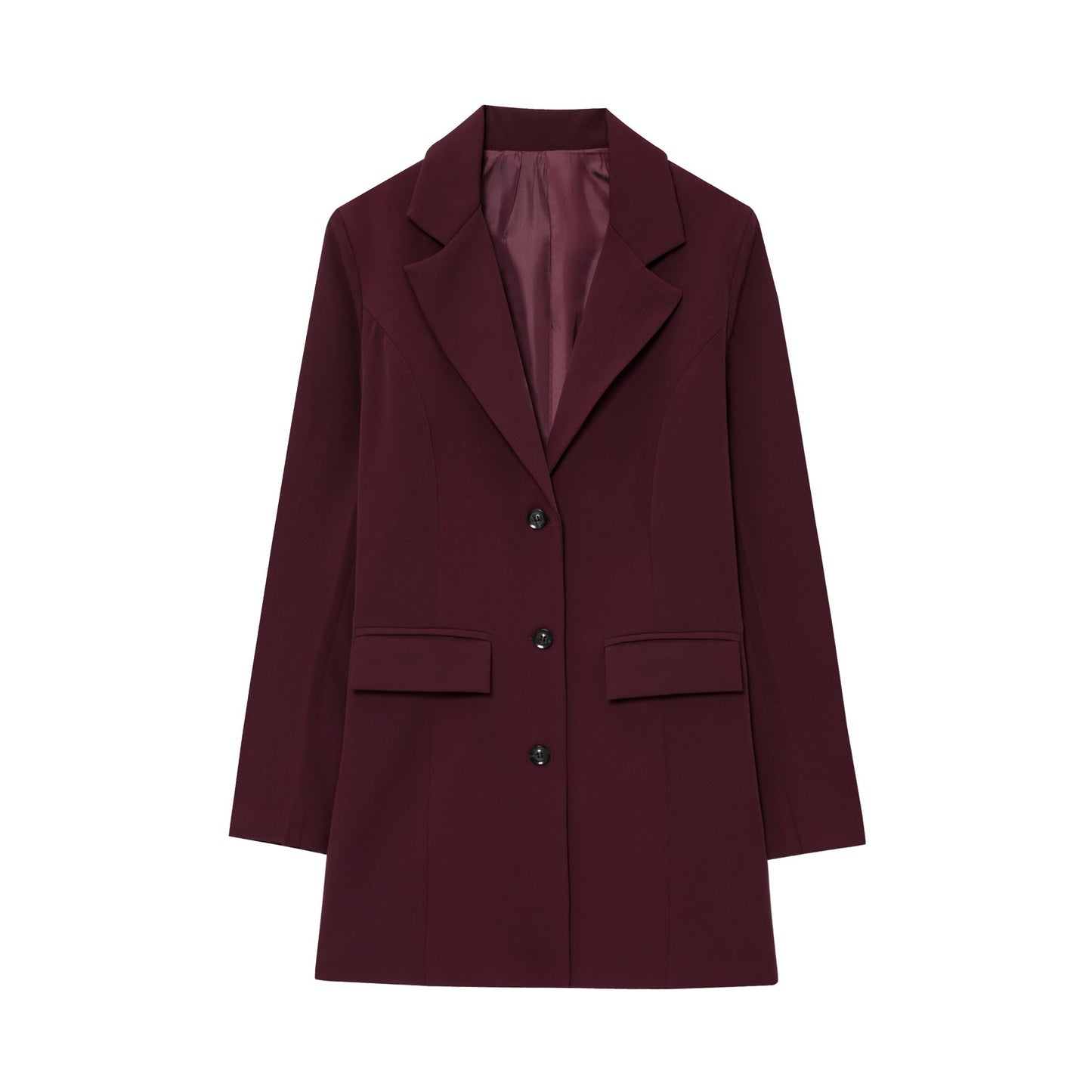 Damen Blazer Elegant Tailliert Slim Fit