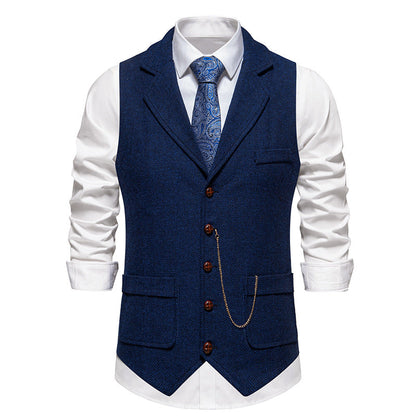 Herren Weste Hahnentrittmuster Elegantes Design