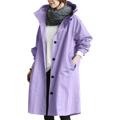 Damen Langcoat Elegant Knopfleiste