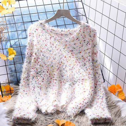 Stilvoller Pullover mit Punkten - IdealeKleiden