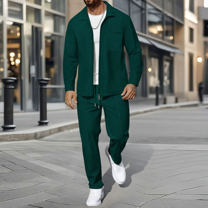 Herren Zweiteiler Lässig Elegant Slim Fit