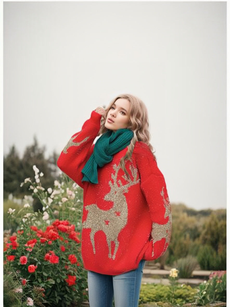 Damen Pullover Festlich Elegantes Design