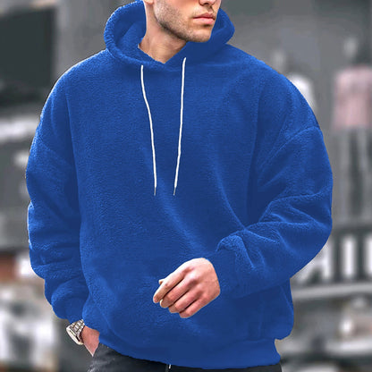 Herren Fleece Pullover Warm Kapuzenjacke