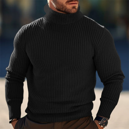 Herren Pullover Strick Modern Stehkragen Design