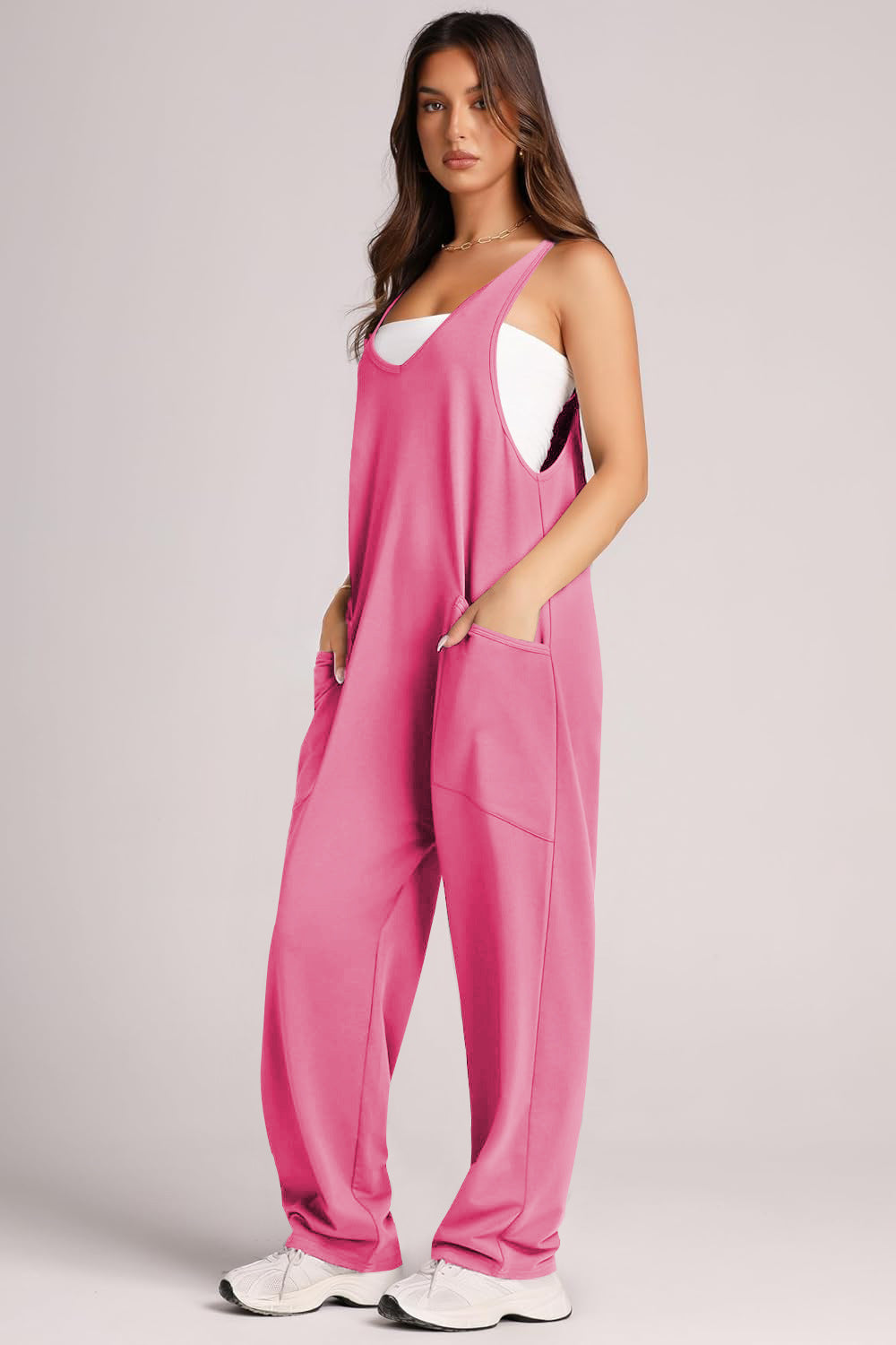 Damen Jumpsuit Comfort mit großen Taschen und Stretchstoff