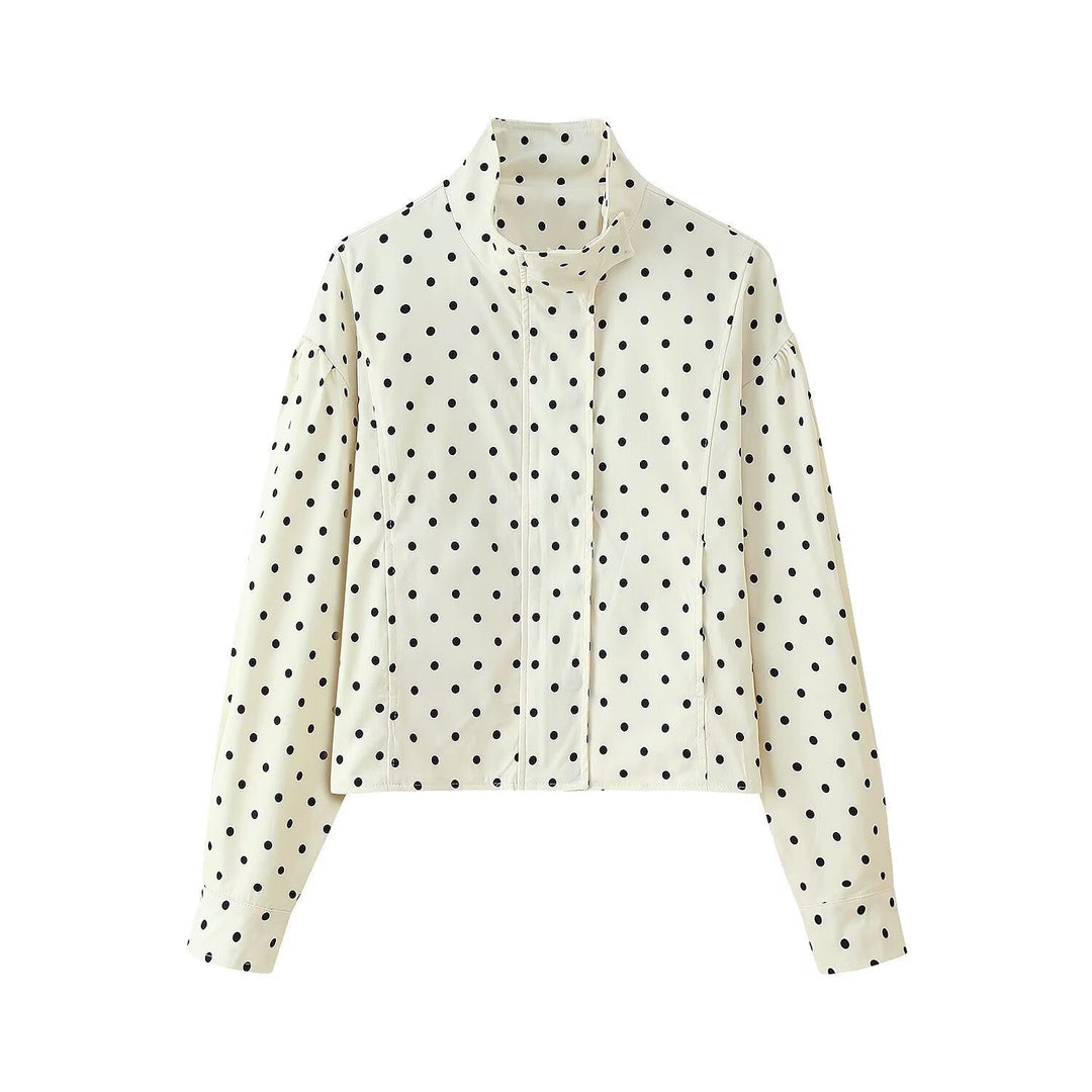 Damen Mode Blousonjacke Gepunktet Elegante - IdealeKleiden