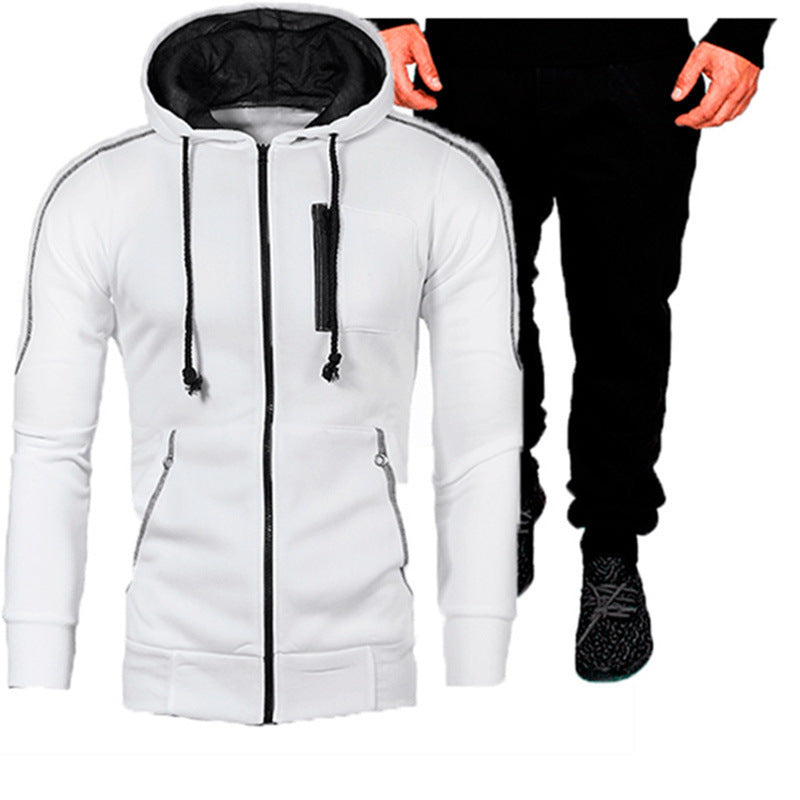 Herren Sport Outfit Kapuzenjacke Jogginghose Set